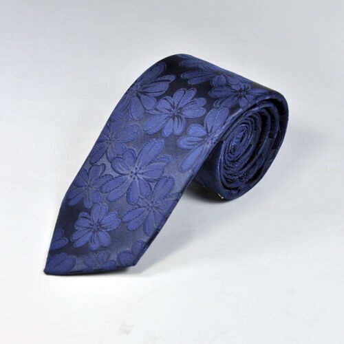 Stylish and Beautiful Dark Blue Floral Tie Buy Tie