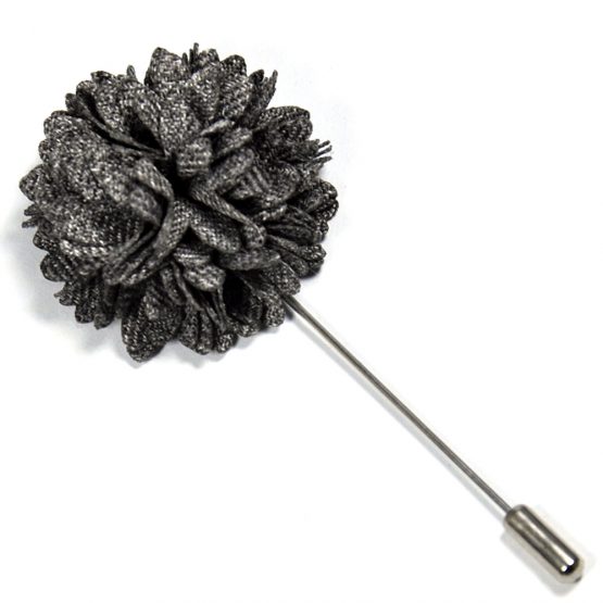 Beautiful and Stylish Grey Flower Lapel Pin - Andre Emilio