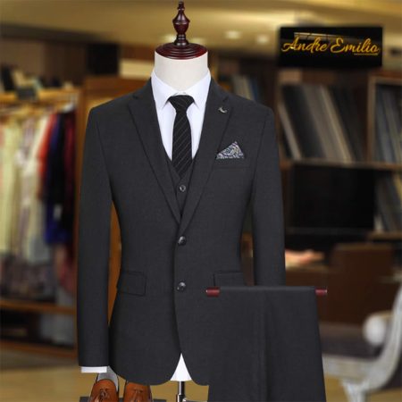 Customize Black Suit V Shape Waistcoat