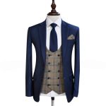Navy Blue 3 Piece King Suit