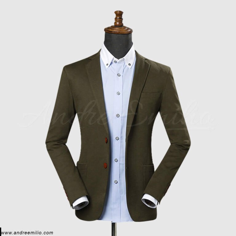 Customize Olive Men's Blazer for Summer Andre Emilio
