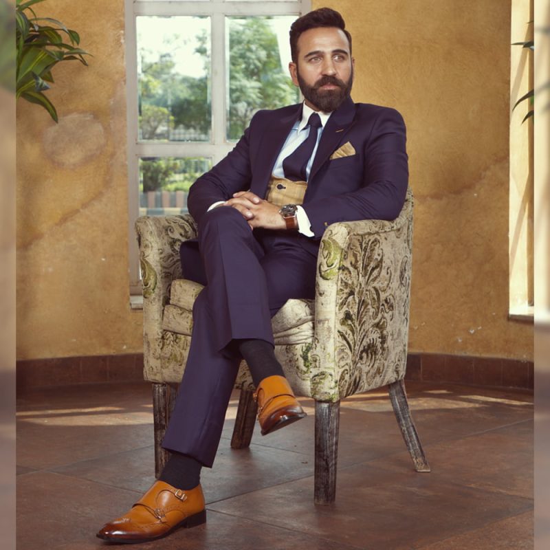 Purple Blue 3 Piece Suit