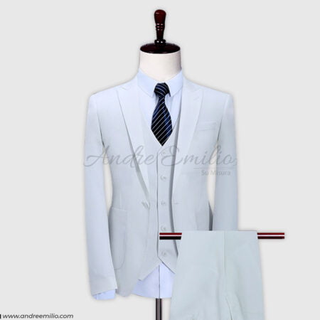 Customize White 3 Piece Suit