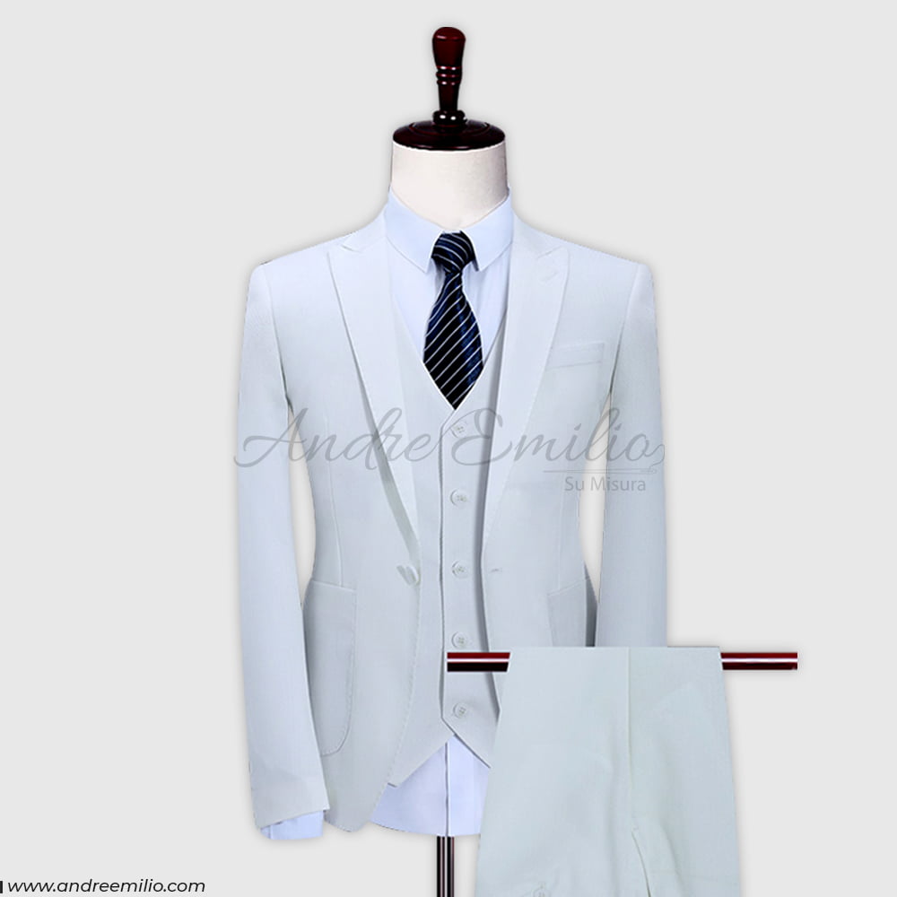 Men's White Slim Fit Vested Suit-Destination Wedding Suits – Flex Suits