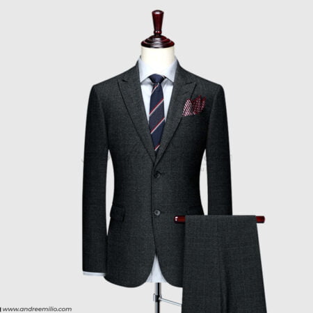 Buy Charcoal Cashmere Wool Suit for Summer Season