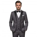 Andre Emilio Charcoal Gray Tuxedo For Men