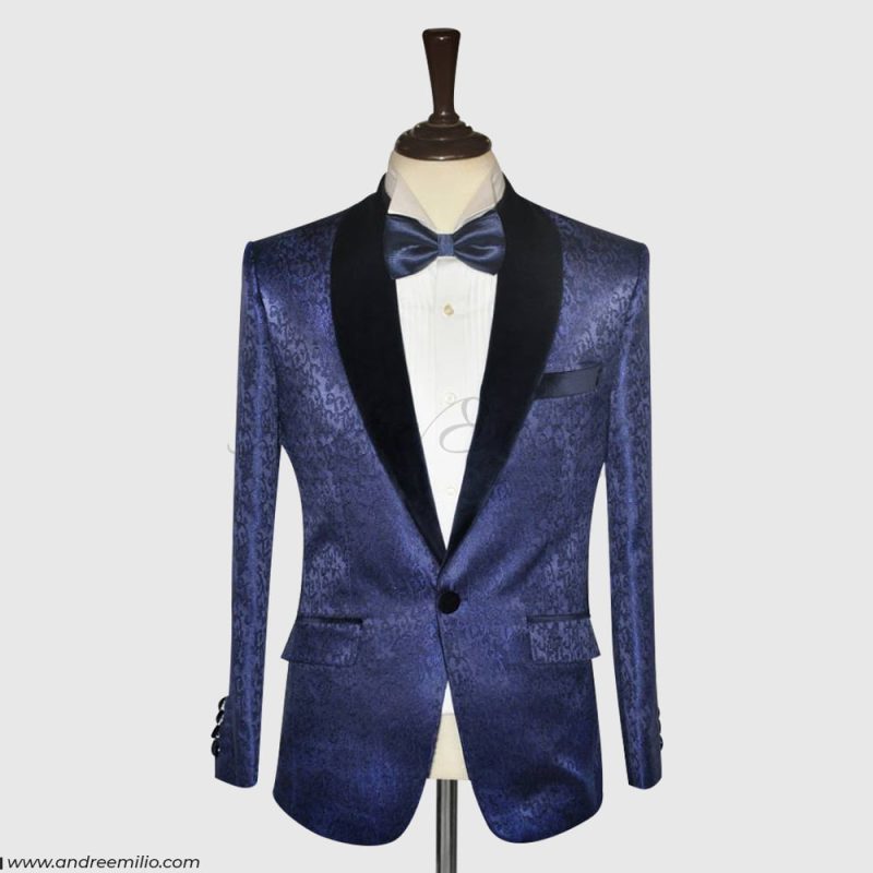 Textured Blue Tuxedo