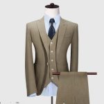 Camel Khaki 3 Piece Suit