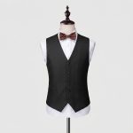Andre Emilio Black Tuxedo With Waistcoat Men