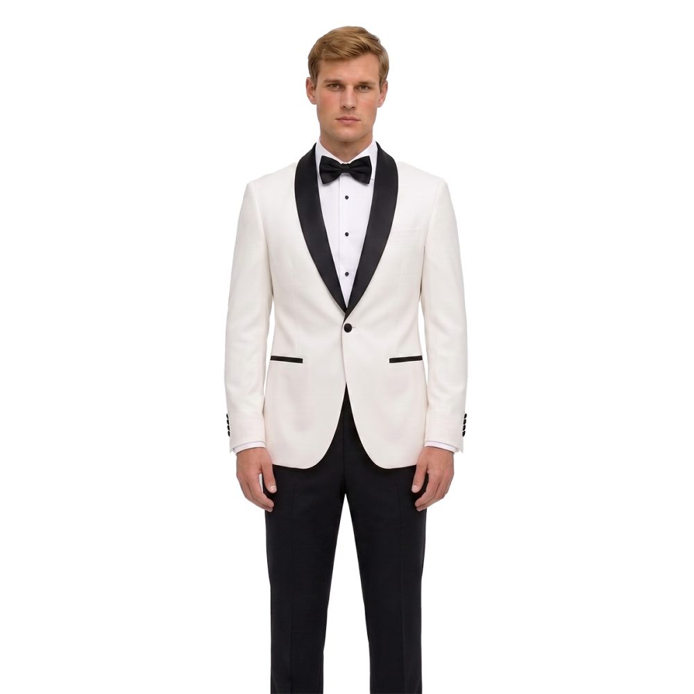 Andre Emilio Ivory Tuxedowith Shawl Lapel Men