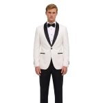 Andre Emilio Ivory Tuxedowith Shawl Lapel Men