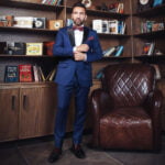 Navy Blue Tuxedo 3 Piece Suit