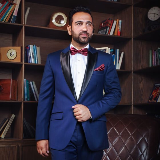 Buy Elegant Navy Blue Tuxedo By Andre Emilio Tuxedo