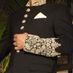 Black Embroidered Prince Suit
