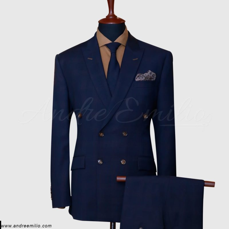 Dark Navy Blue Double Breasted Suit
