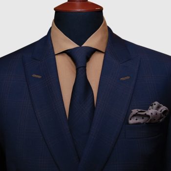 Dark Navy Blue Double Breasted Suit Front