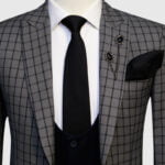 Grey Checked 3 Piece Suit