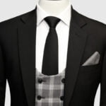 Jet Black 3 Piece Suit For Men