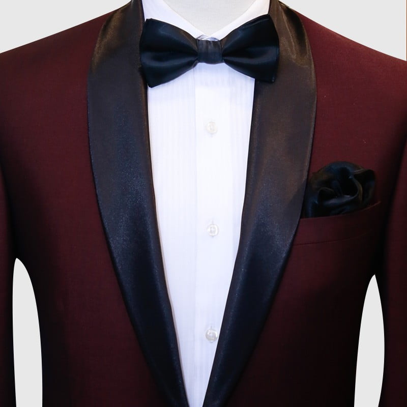 Chinese Tropical Maroon Tuxedo 1