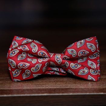 Classy Red Pattern Bow Tie