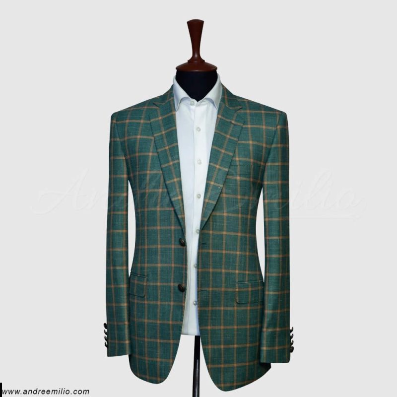 Green Checked Blazer