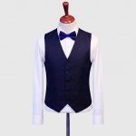 Modern Fit Royal Blue Tuxedo With Black Satin Lapel