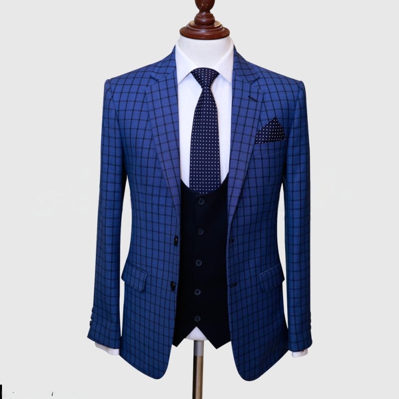 Blue Checked Suit