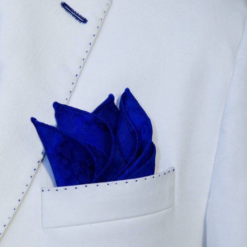 Royal Blue Silk Pocket Square