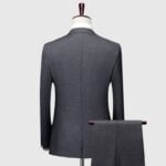 Solid Charcoal Grey 3 Piece Suit