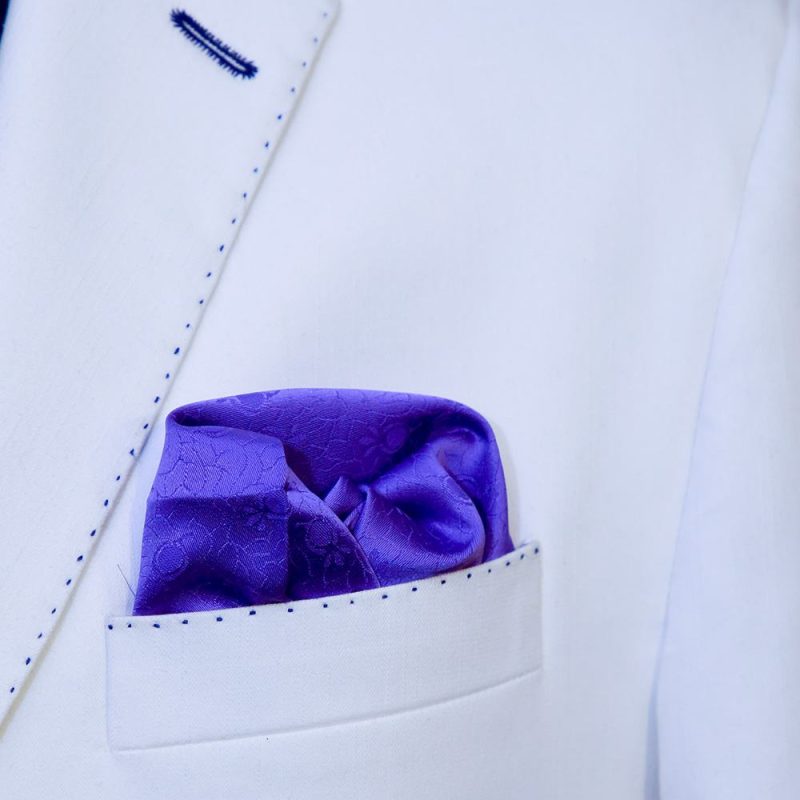 Solid Purple Pocket Square