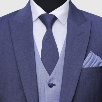 Bluish Grey 3 Piece Suit Front