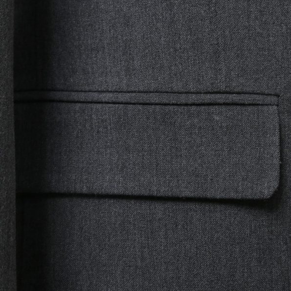 Dark Grey 3 Piece Suit Side Pocket