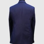 Solid Navy Blue 2 Piece Suit