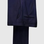 Solid Navy Blue 2 Piece Suit