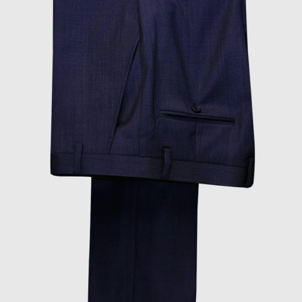 Solid Navy Blue 2 Piece Suit Pant