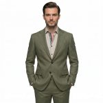 Andre Emilio Light Green Blazer With Peak Lapel