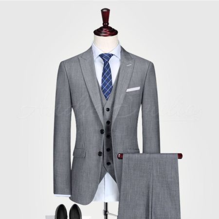 Grey Texture 3 Piece Suit