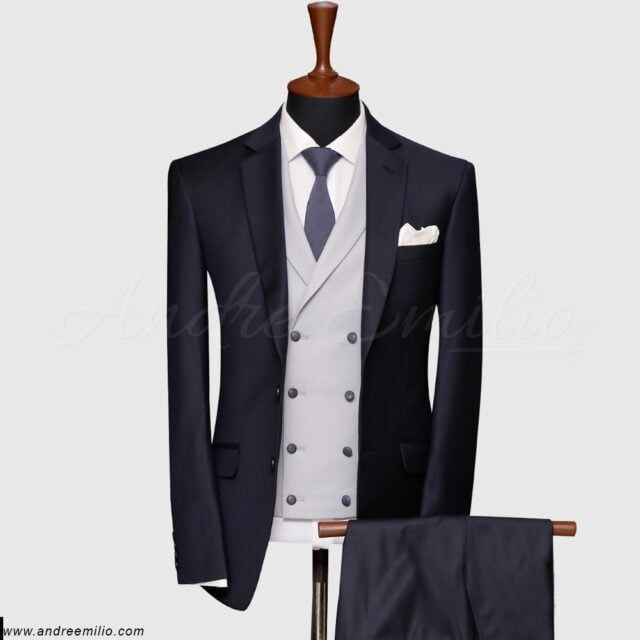 Buy Plain Light Grey 3 Piece Suit for Men | Get 20% Off