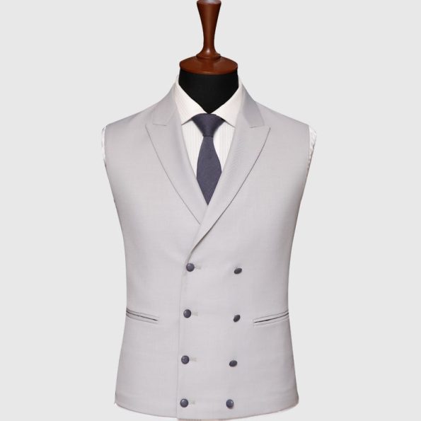 Navy 3 Piece Suit Grey Vest