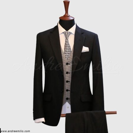 Regular Fit Classic Black 3 Piece Suit