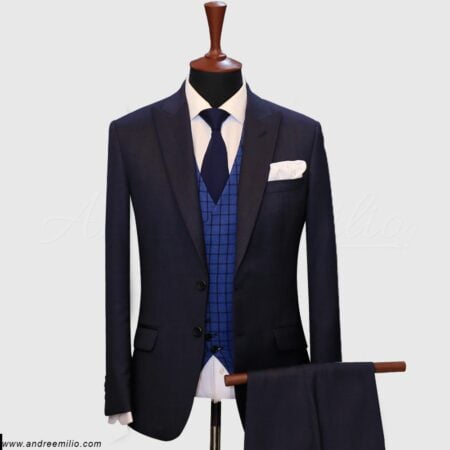 Solid Purplish Blue 3 Piece Suit