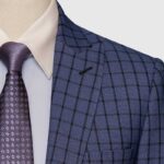 Tailored Fit Blue Check 3 Piece Suit