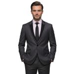 Andre Emilio Custom Gray 2 Piece Tuxedo Suit For Men