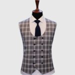 Grey Galen Checked Vest 1