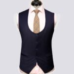 Navy Blue Horseshoe Style Vest