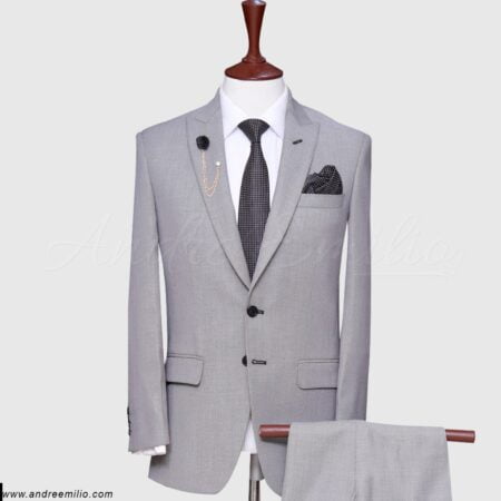Textured Gray 2 Piece Suit