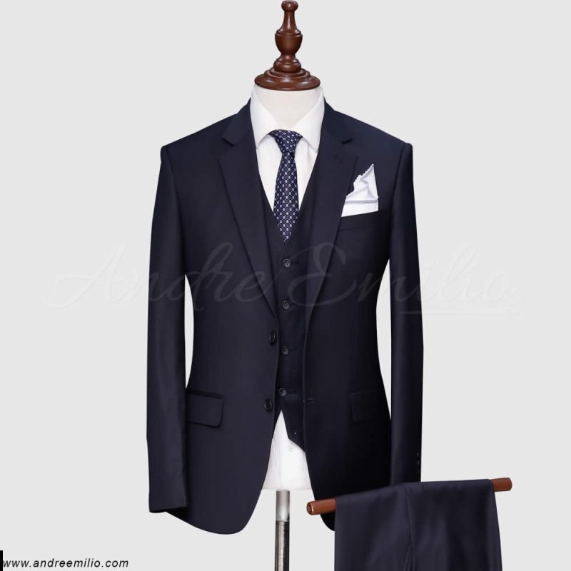 Modern Fit Navy 3 Piece Suit