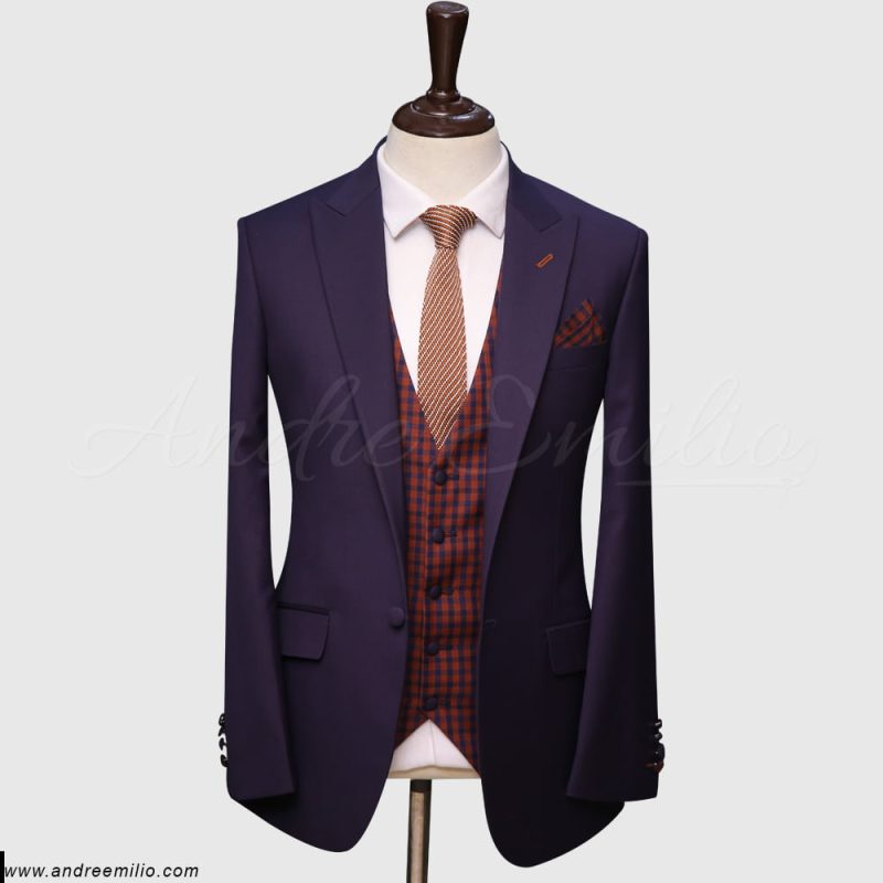 Purplish Blue 3 Piece Suit