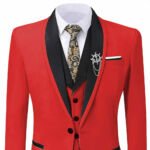 Red Tuxedo Wedding Suit