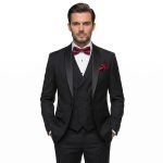 Andre Emilio Royal Black Slim Fit Tuxedo For Men